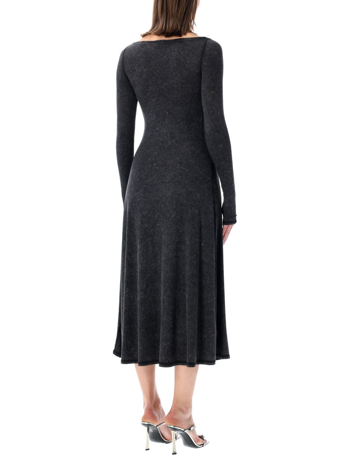 Diesel D-Ley midi dress Black Viscose