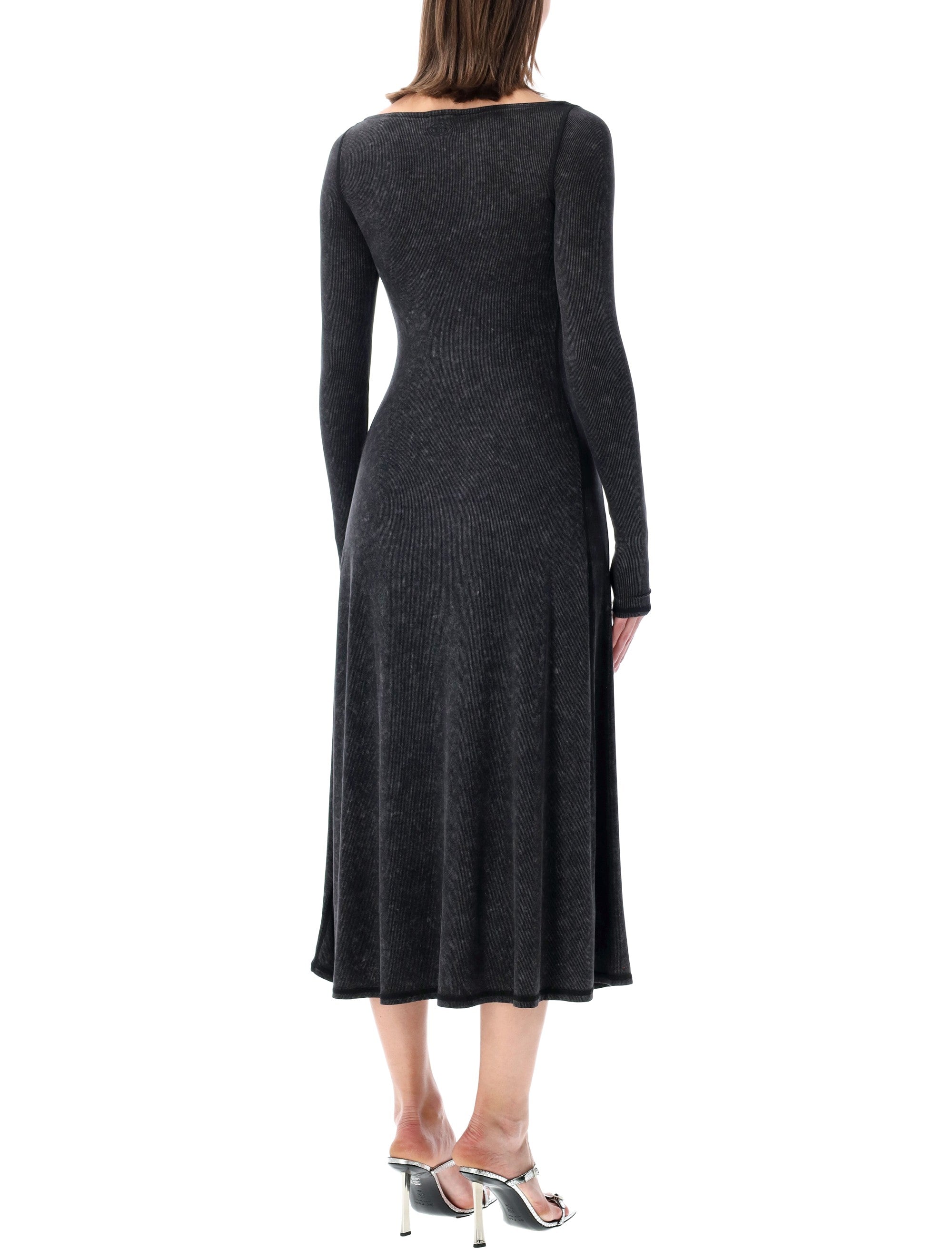 Diesel D-Ley midi dress Black Viscose