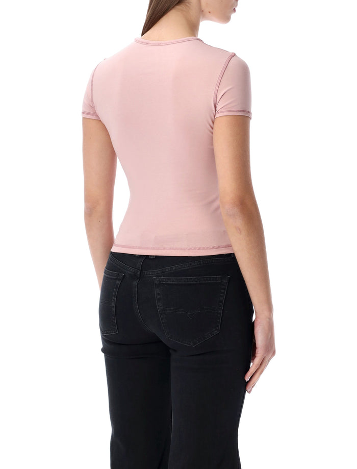 Diesel T-Uncuties heart logo t-shirt Pink Cotton Tshirt