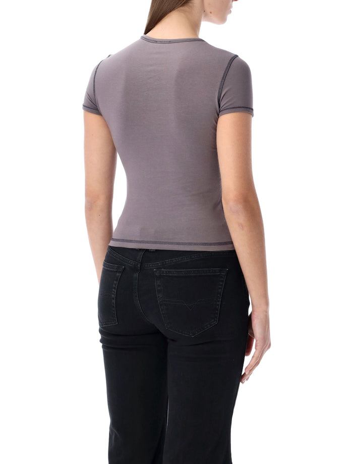Diesel T-Uncuties heart logo t-shirt Grey Cotton Tshirt