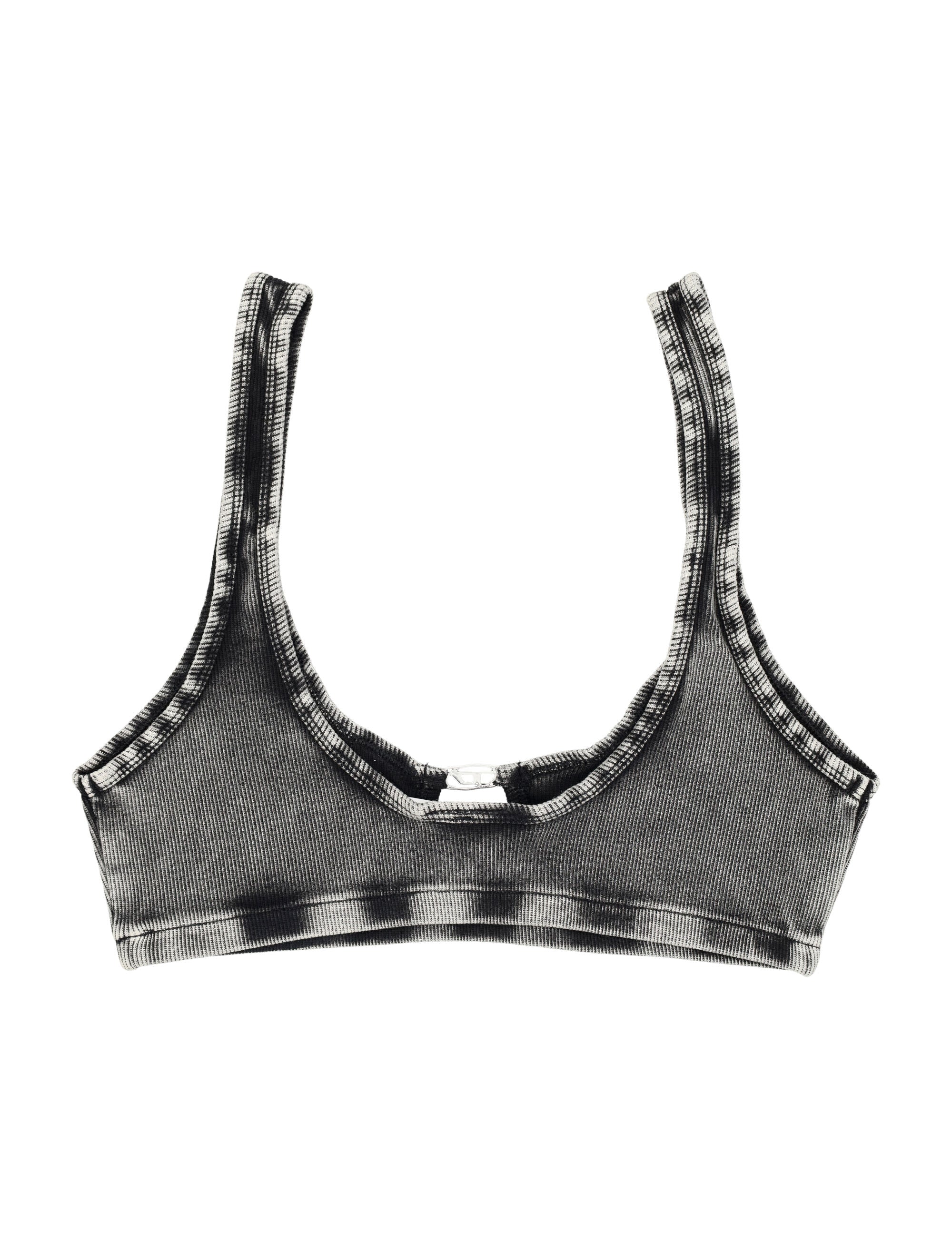 Ribbed Florence Bralette Black Cotton Bra