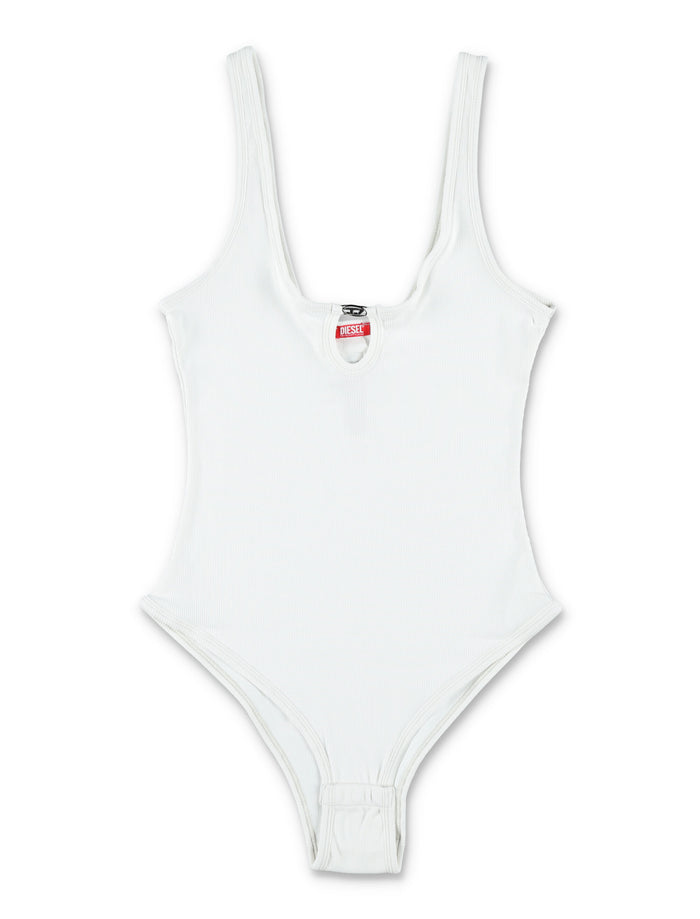 Diesel Maura rib bodysuit White Cotton