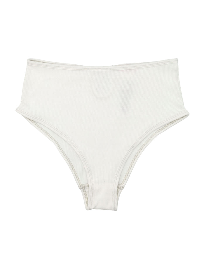 Ribbed Charli Brief White Cotton Slip