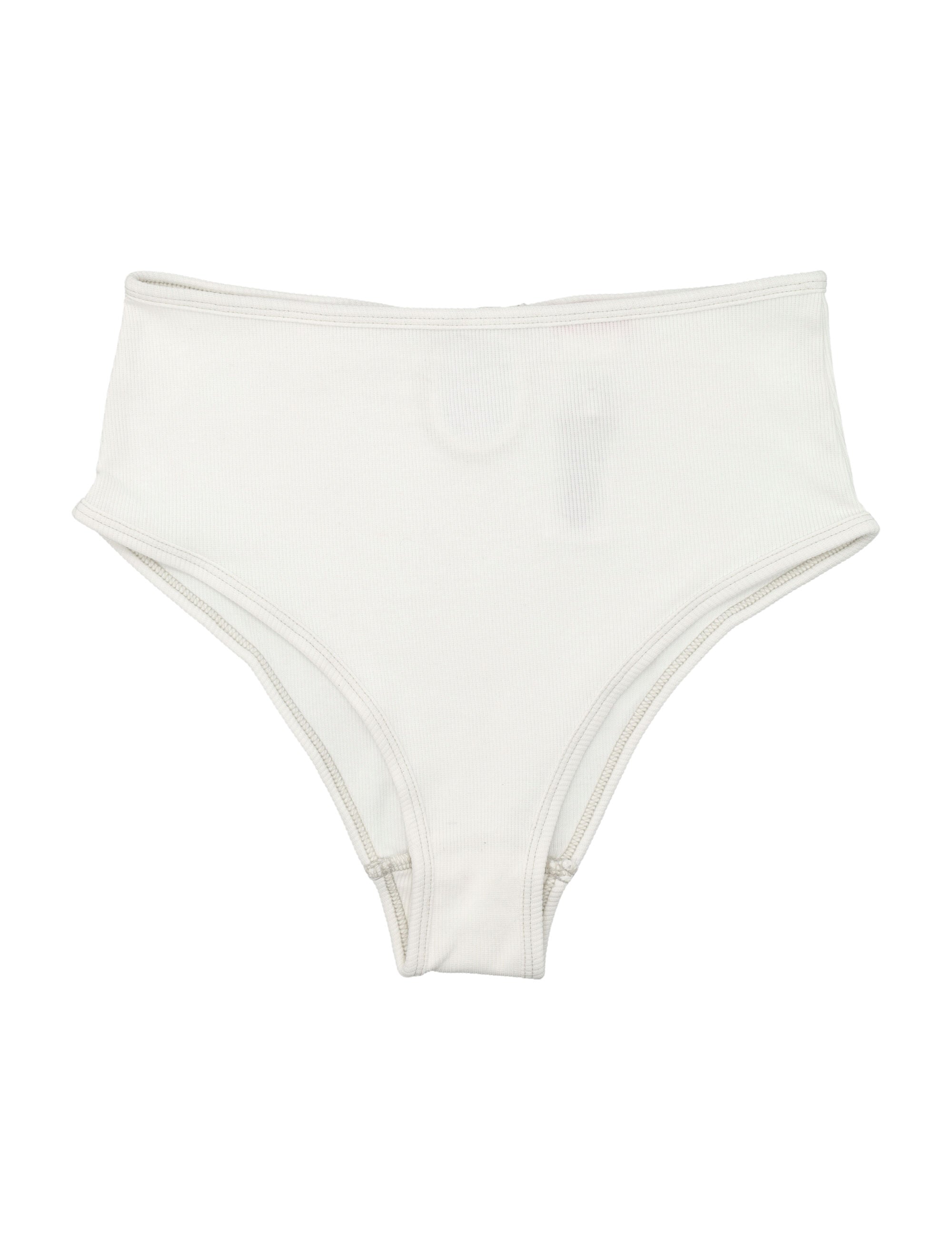 Ribbed Charli Brief White Cotton Slip