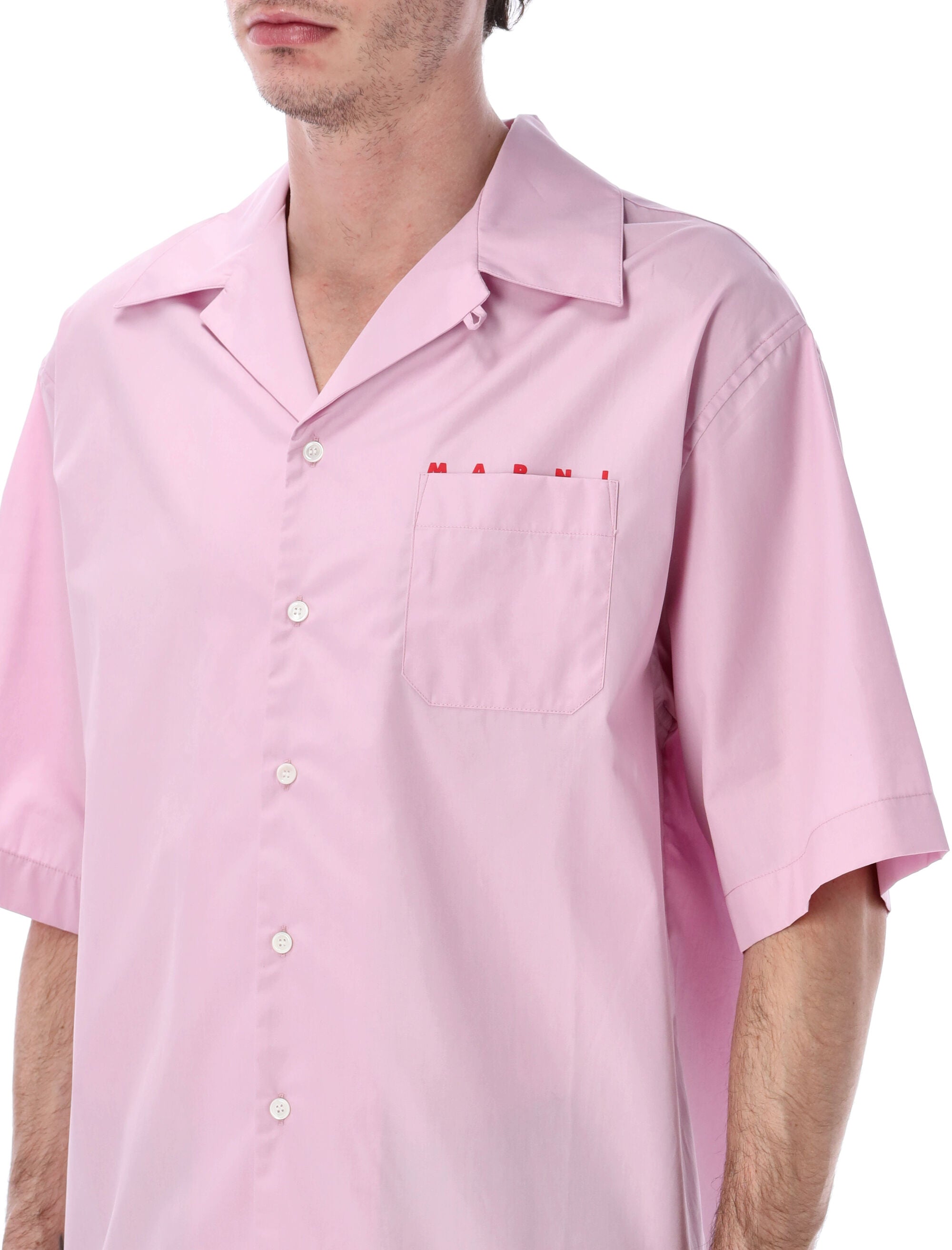 Marni poplin bowling shirt Rose Cotton