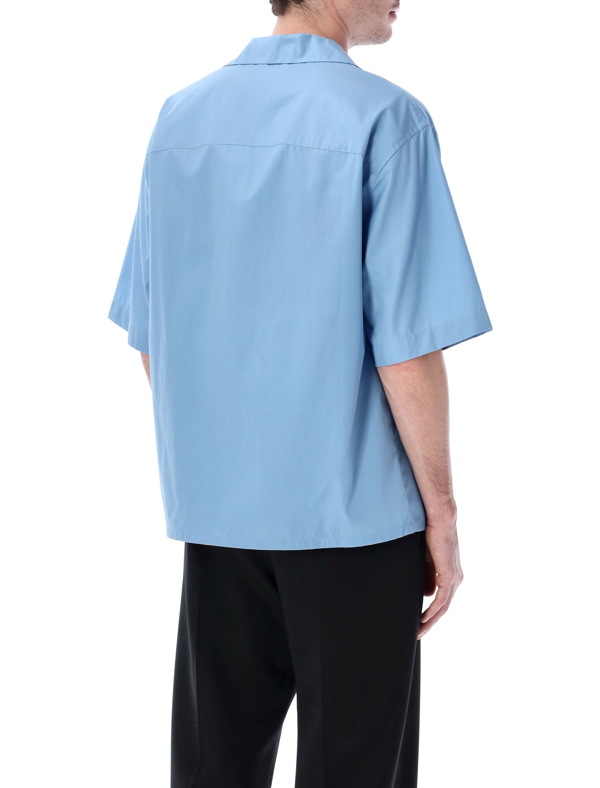Marni poplin bowling shirt Sky Cotton