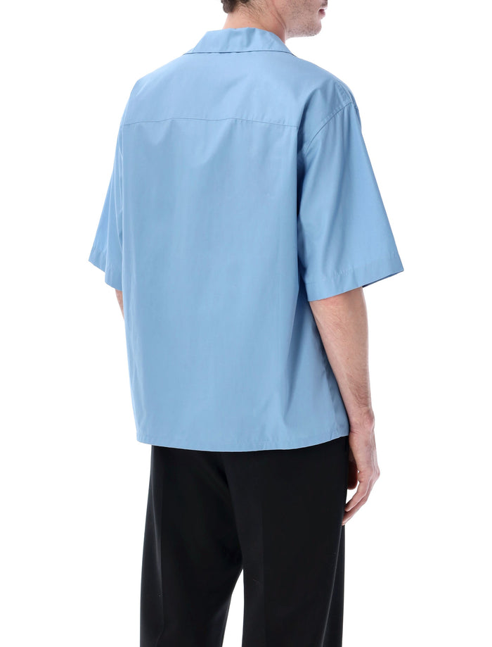 Marni poplin bowling shirt Sky Cotton