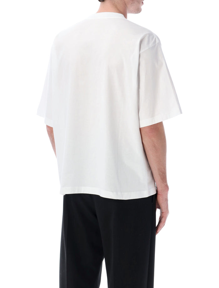 Marni Beach Print T-Shirt Lily White Cotton Tshirt