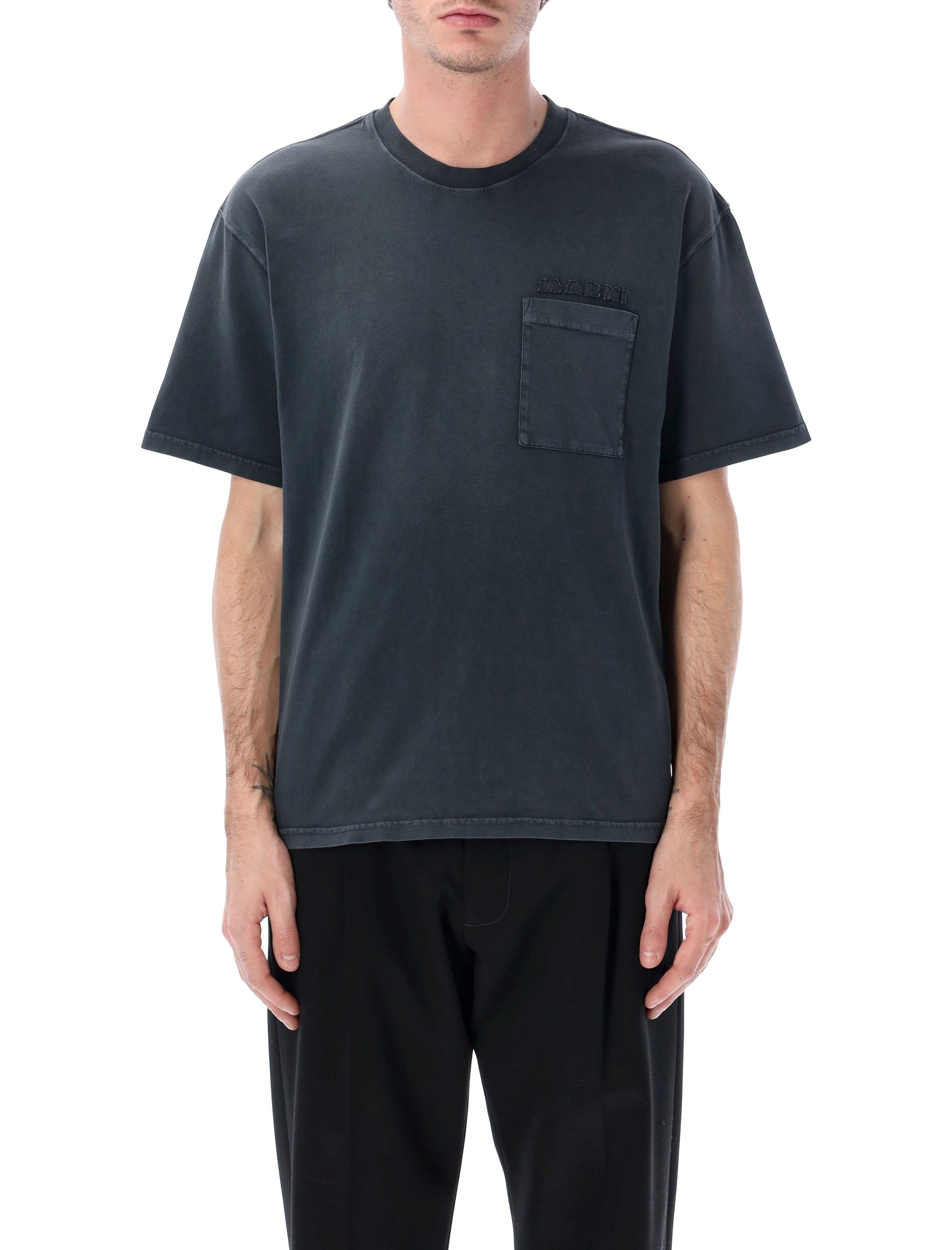 Marni garment-dyed cotton t-shirt Black Tshirt