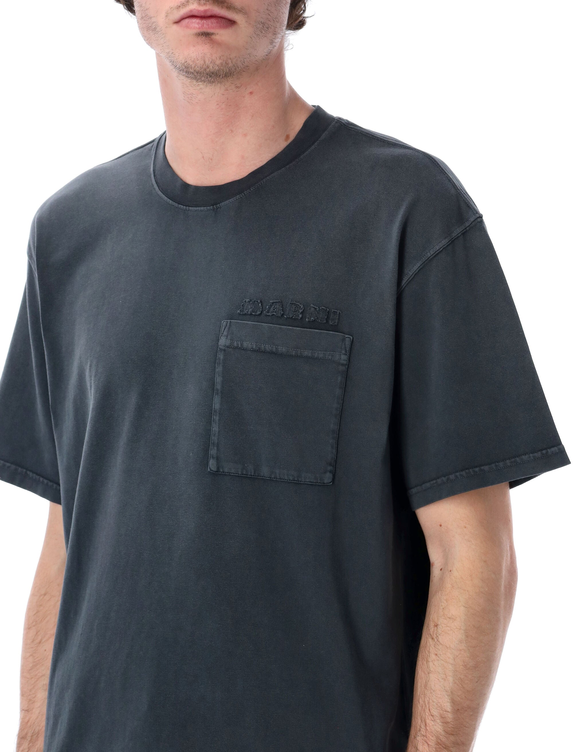 Marni garment-dyed cotton t-shirt Black Tshirt