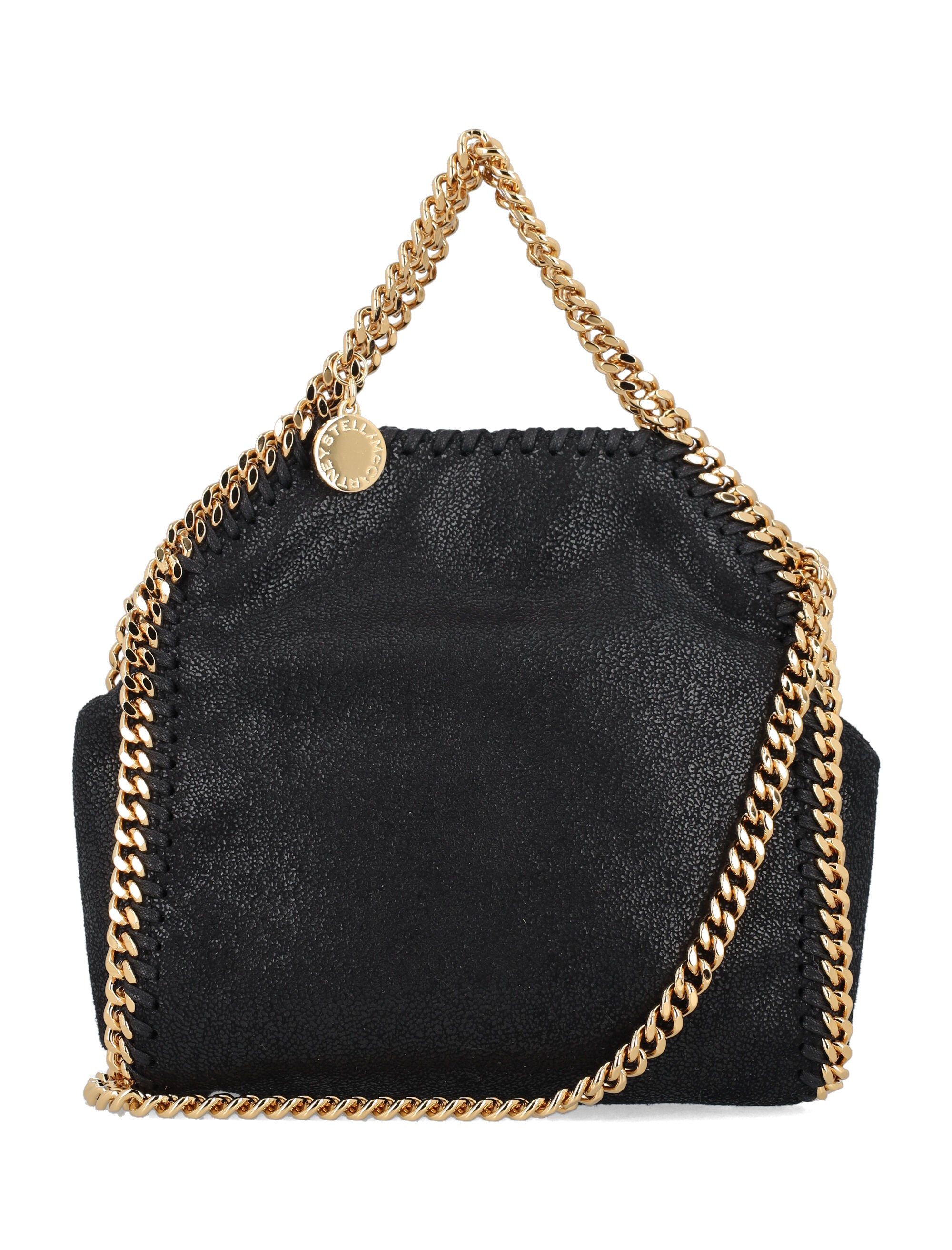 Stella Mccartney Falabella Tiny Tote Black Polyester F2 Shoulder Bag