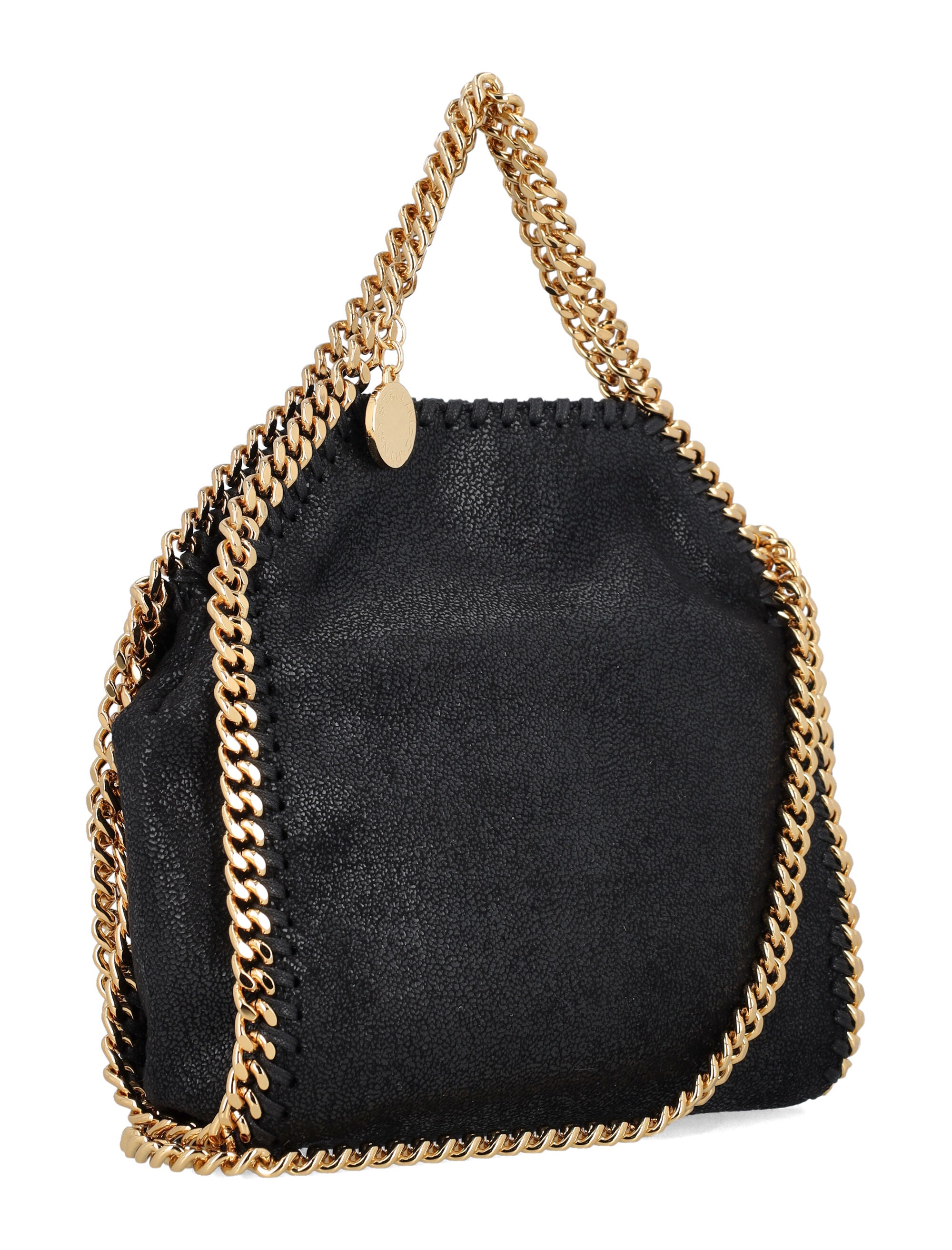 Stella Mccartney Falabella Tiny Tote Black Polyester F2 Shoulder Bag