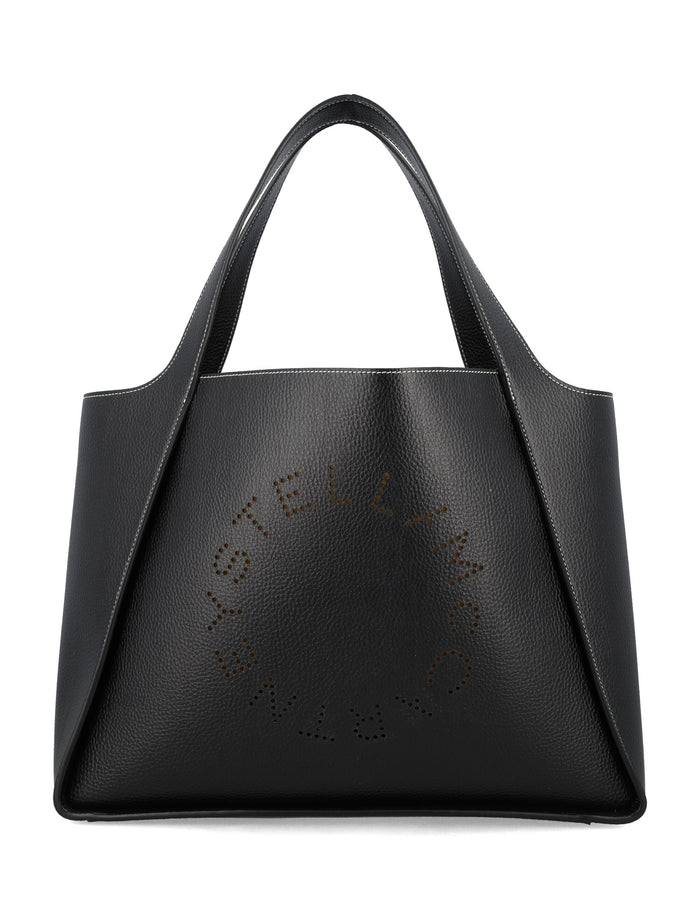 Stella McCartney Alter Mat Logo Tote Black Polyurethane