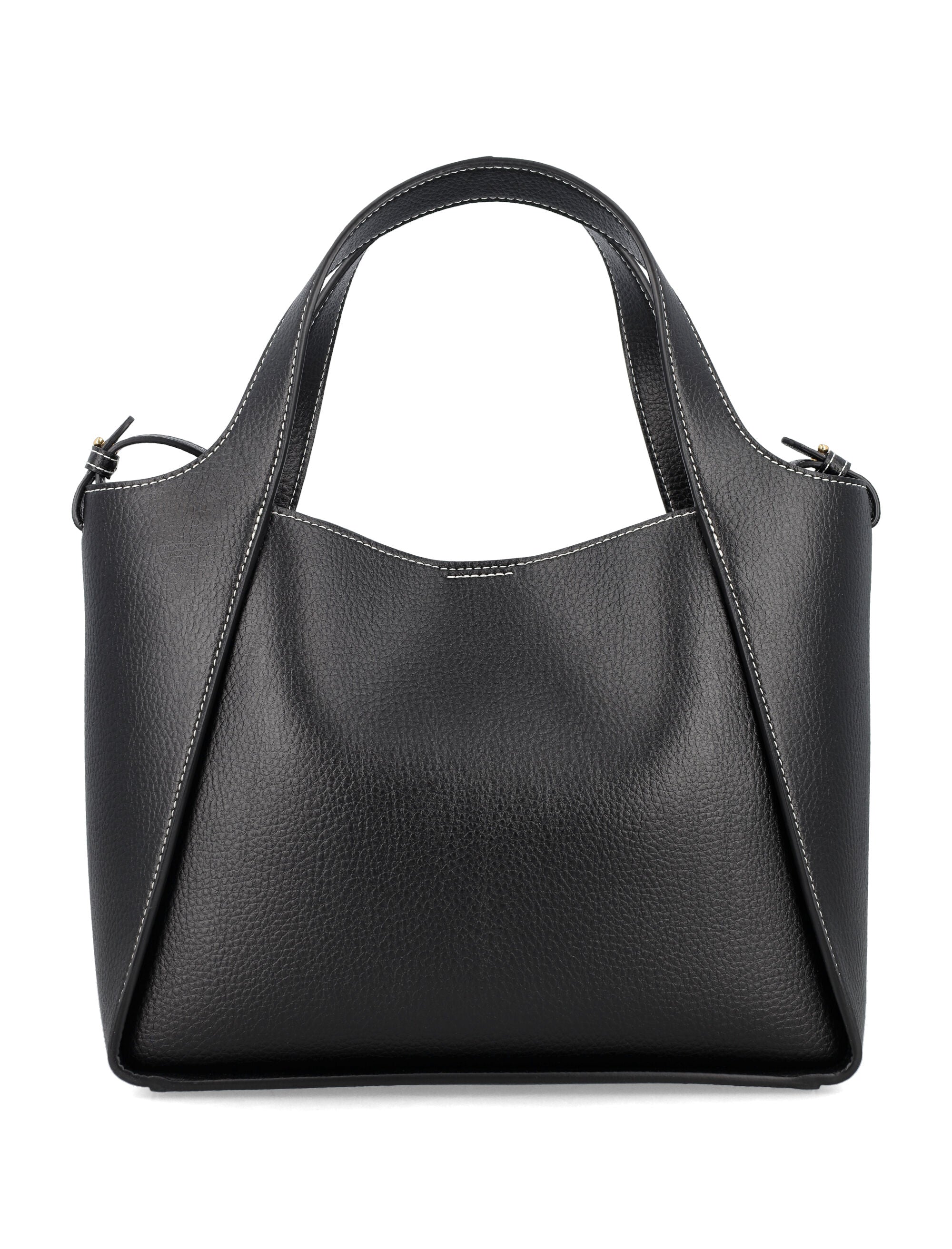 Stella McCartney Embossed Grainy Crossbody Black Polyamide Shoulder Bag