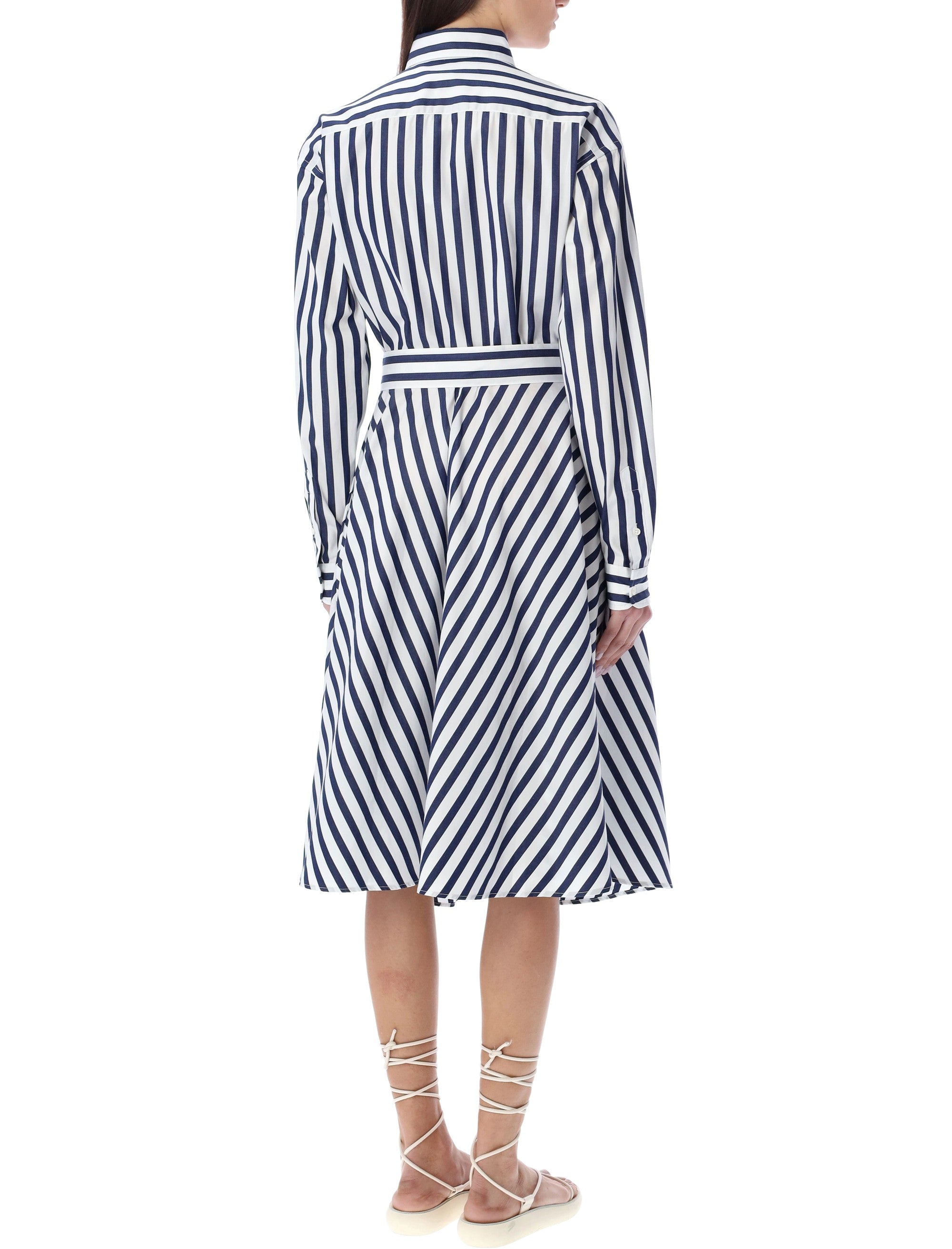 Polo Ralph Lauren striped cotton belted shirtdress Navy White Stripe Dress