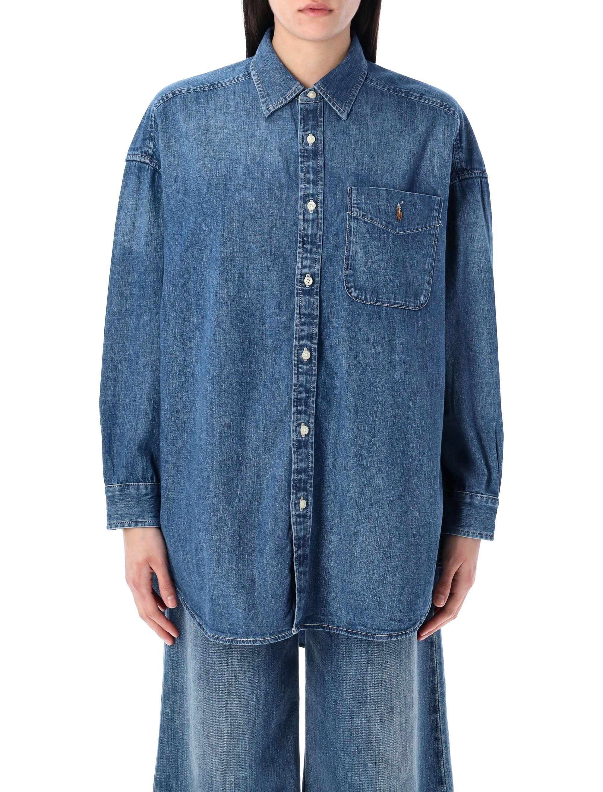 Polo Ralph Lauren denim overshirt Blue Wash Cotton Shirt