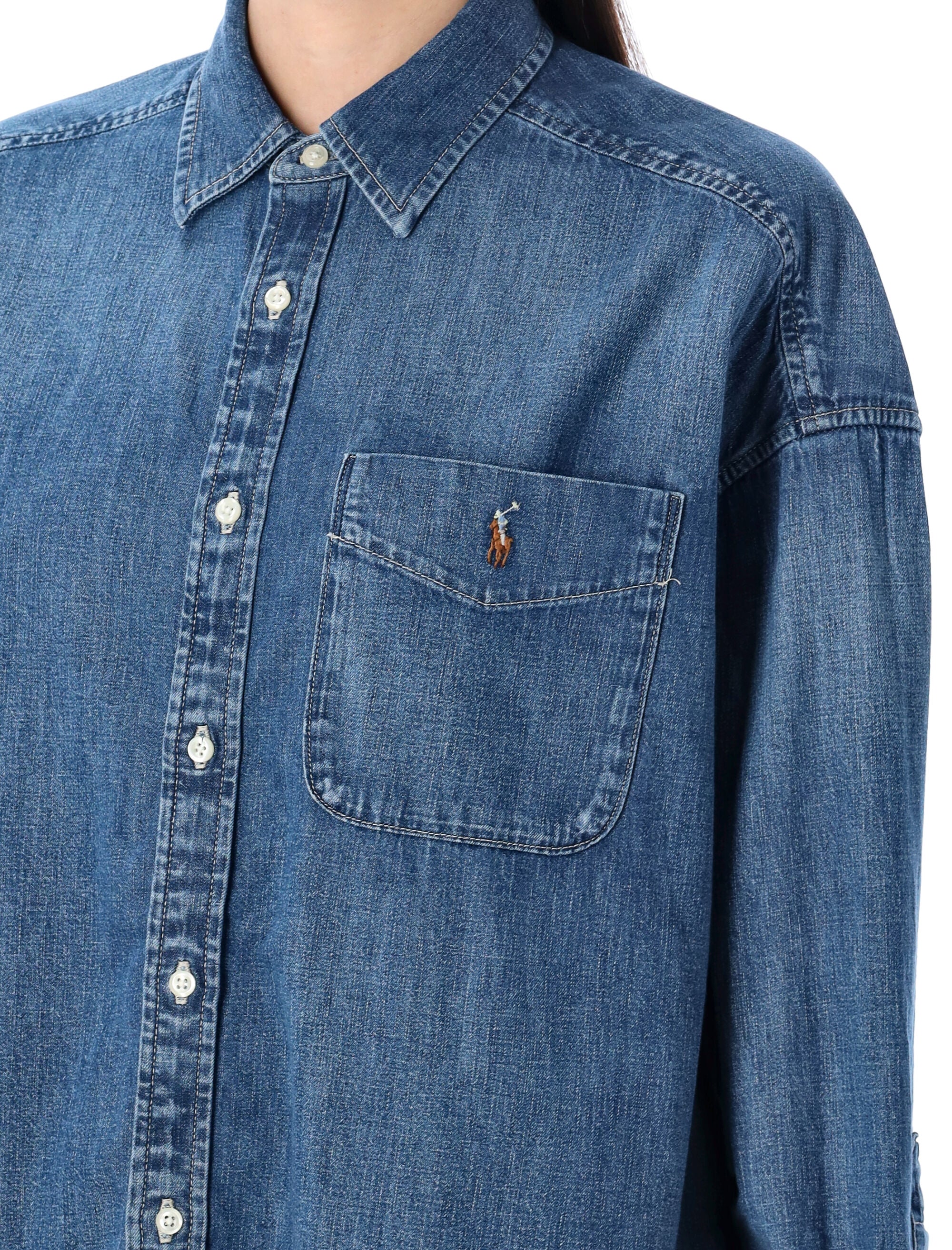 Polo Ralph Lauren denim overshirt Blue Wash Cotton Shirt