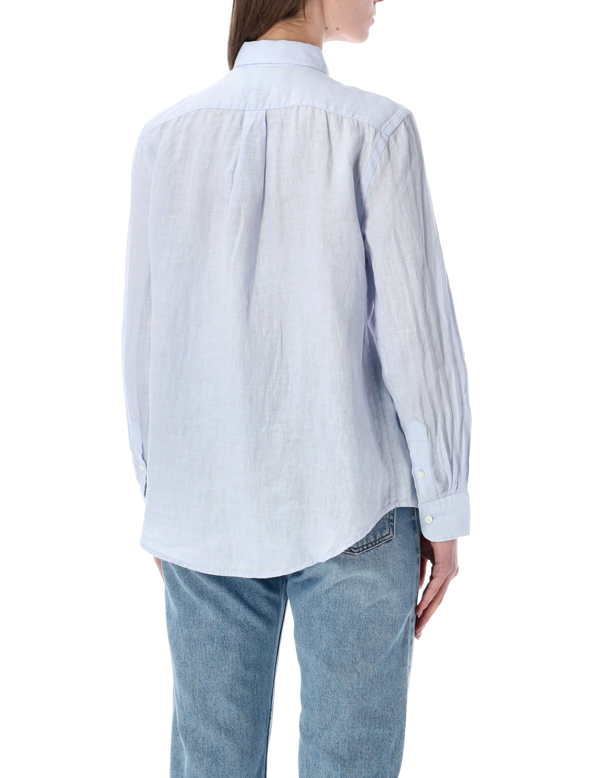 Polo Ralph Lauren classic linen shirt Oxford Blue