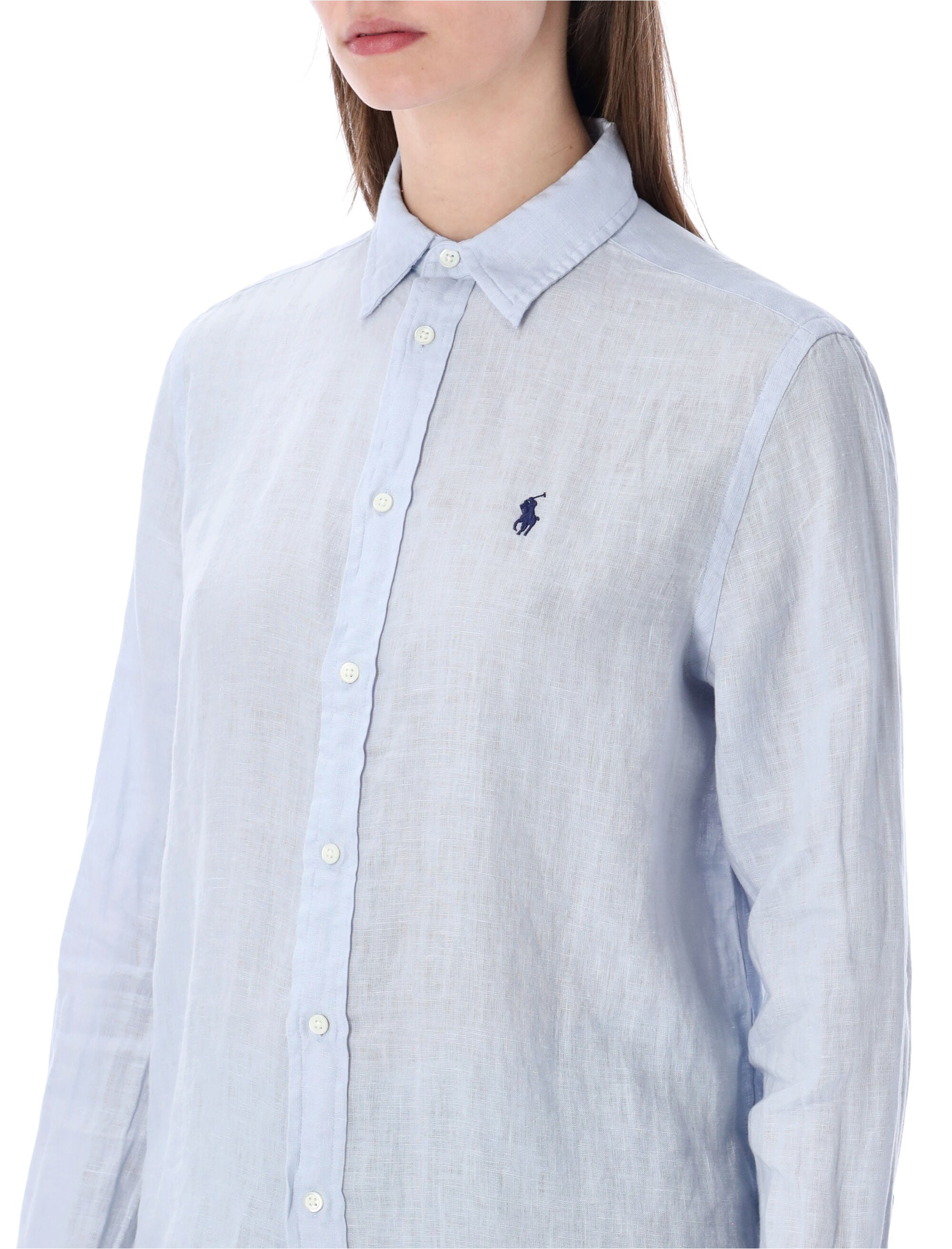 Polo Ralph Lauren classic linen shirt Oxford Blue