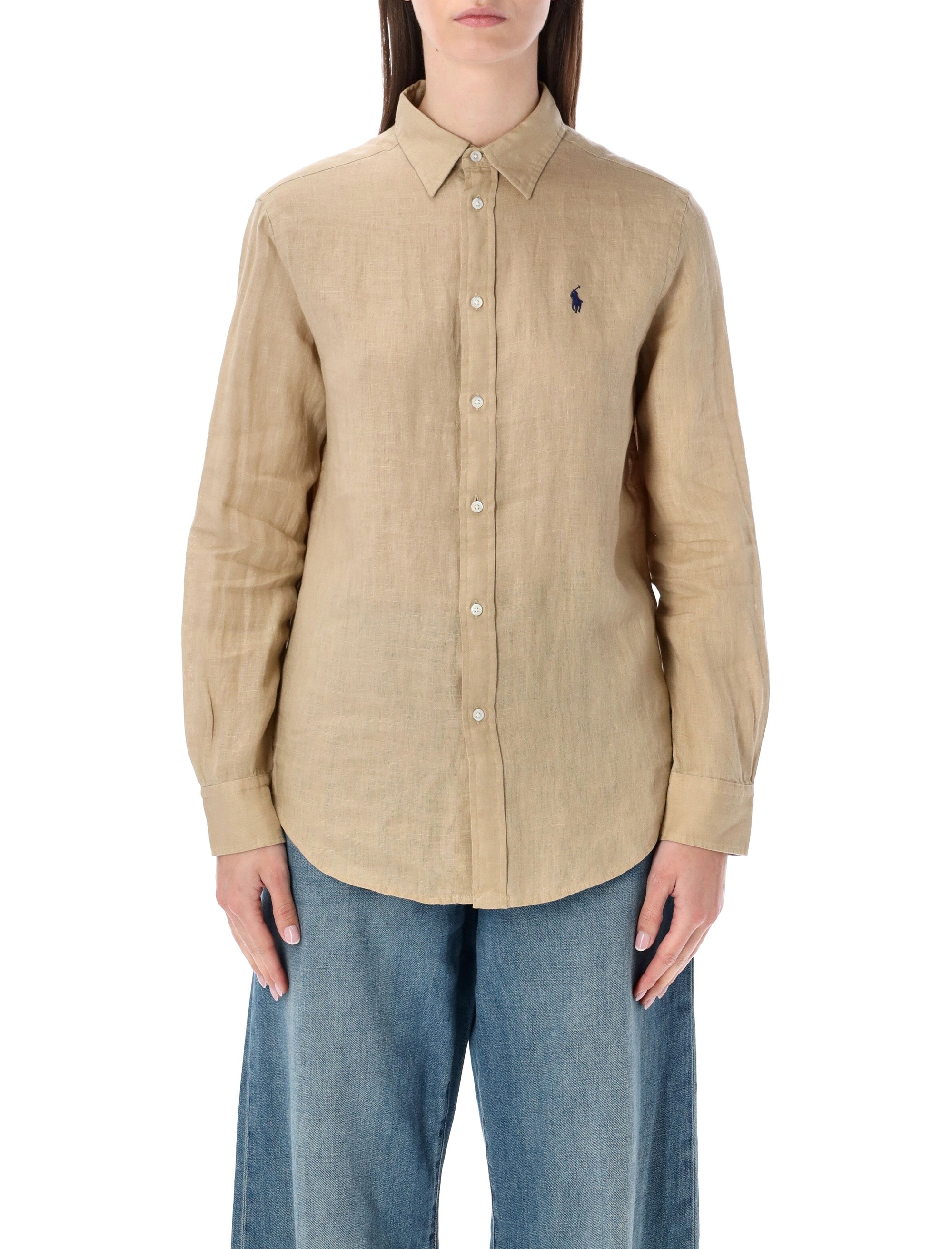 Polo Ralph Lauren classic linen shirt Beige