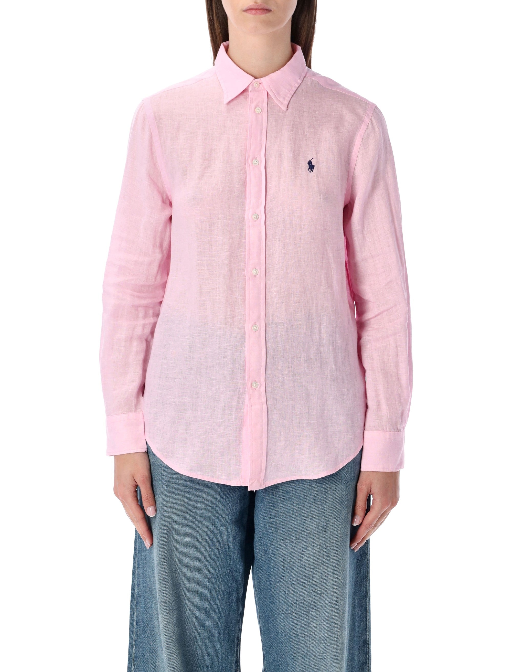 Polo Ralph Lauren classic linen shirt Carmel Pink