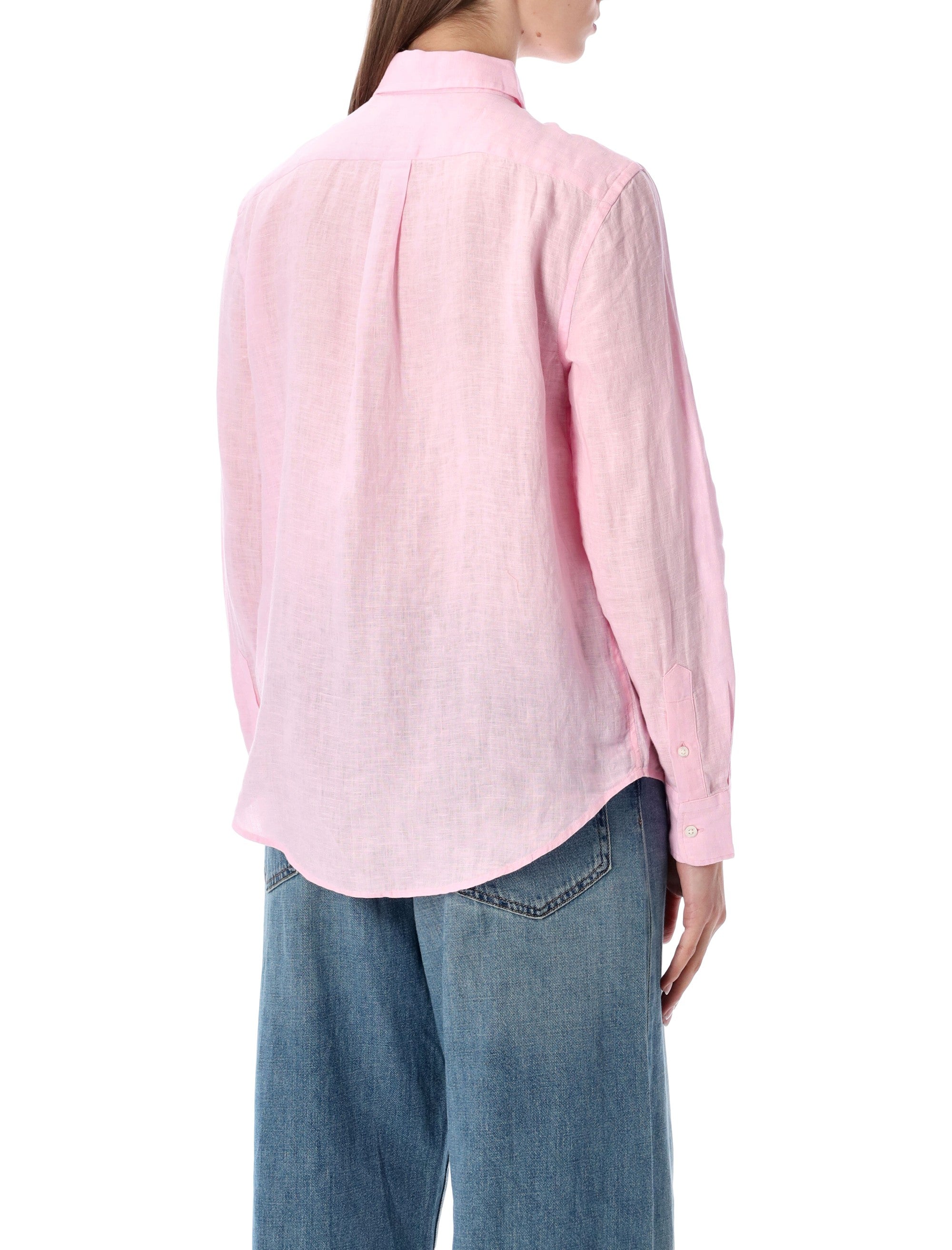 Polo Ralph Lauren classic linen shirt Carmel Pink