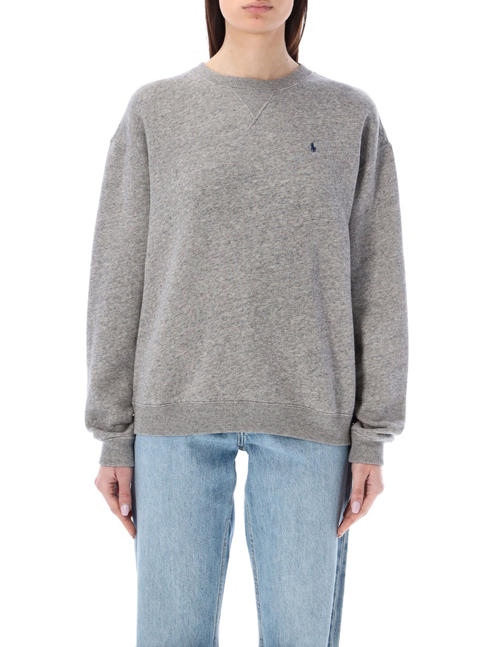 Polo Ralph Lauren cotton fleece crewneck sweatshirt Dark Vintage Heater