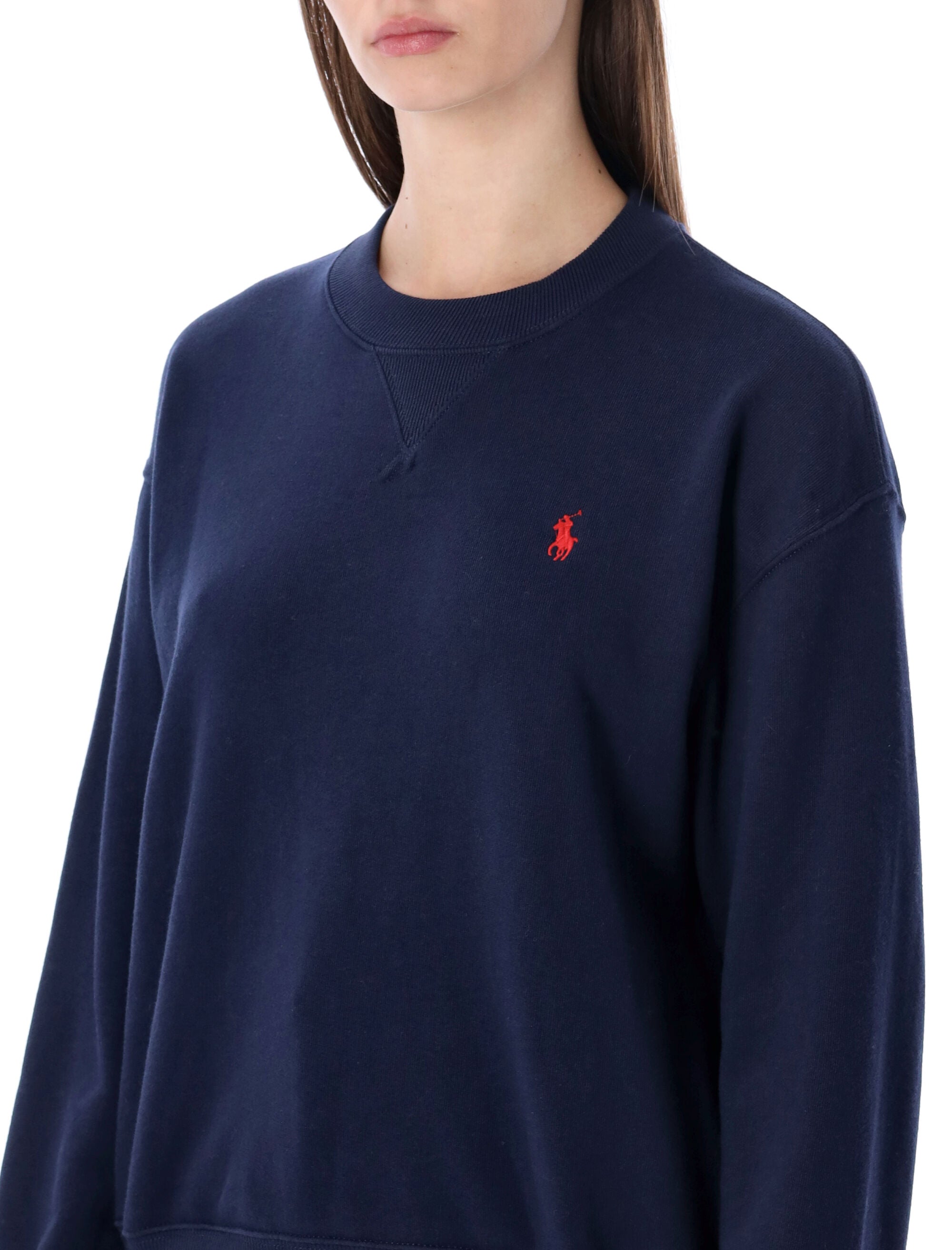Polo Ralph Lauren cotton fleece crewneck sweatshirt Cruise Navy