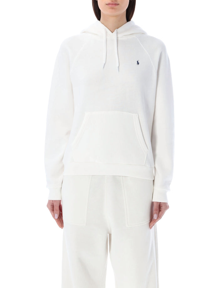 Polo Ralph Lauren Cotton-Blend Classic Pony Hoodie White Sweatshirt