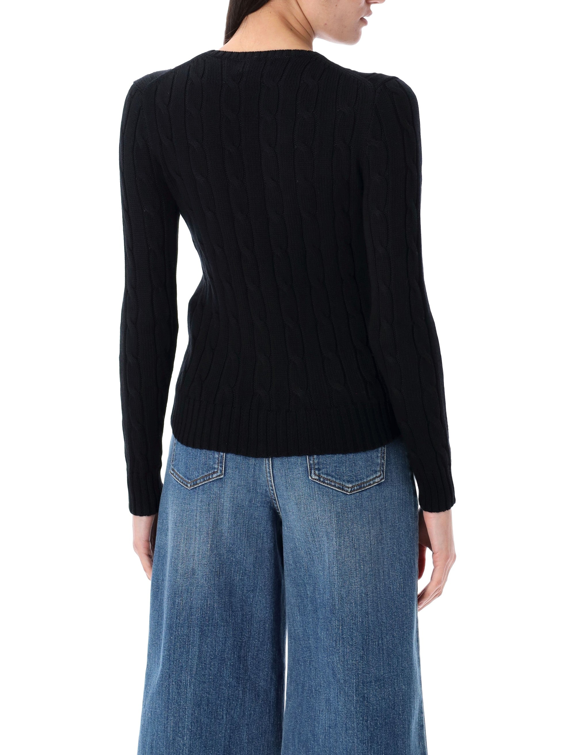 Polo Ralph Lauren touch Julianna cable-knit sweater Black Cotton