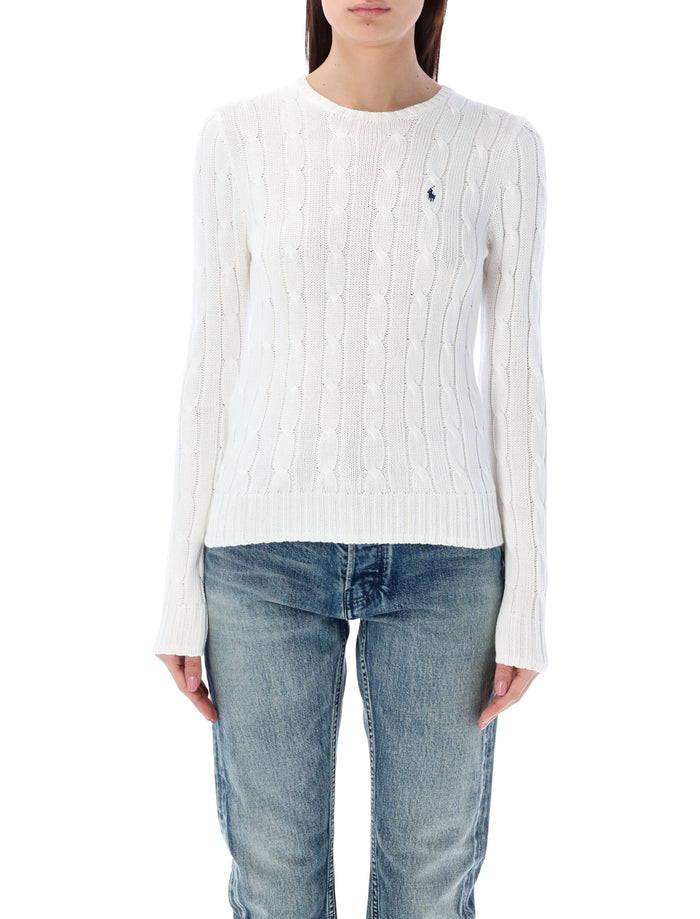 Polo Ralph Lauren touch Julianna cable-knit sweater White Cotton