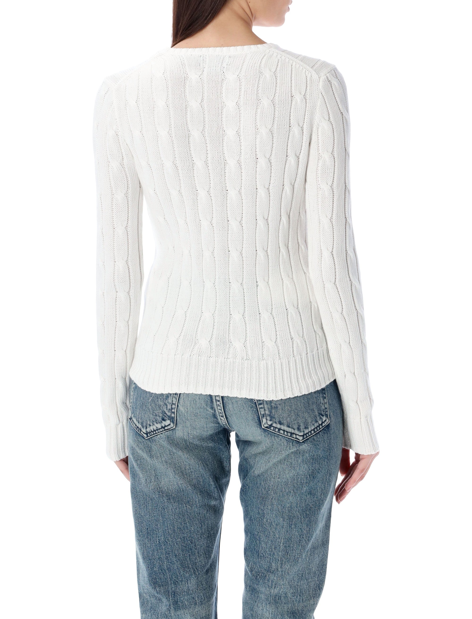 Polo Ralph Lauren touch Julianna cable-knit sweater White Cotton