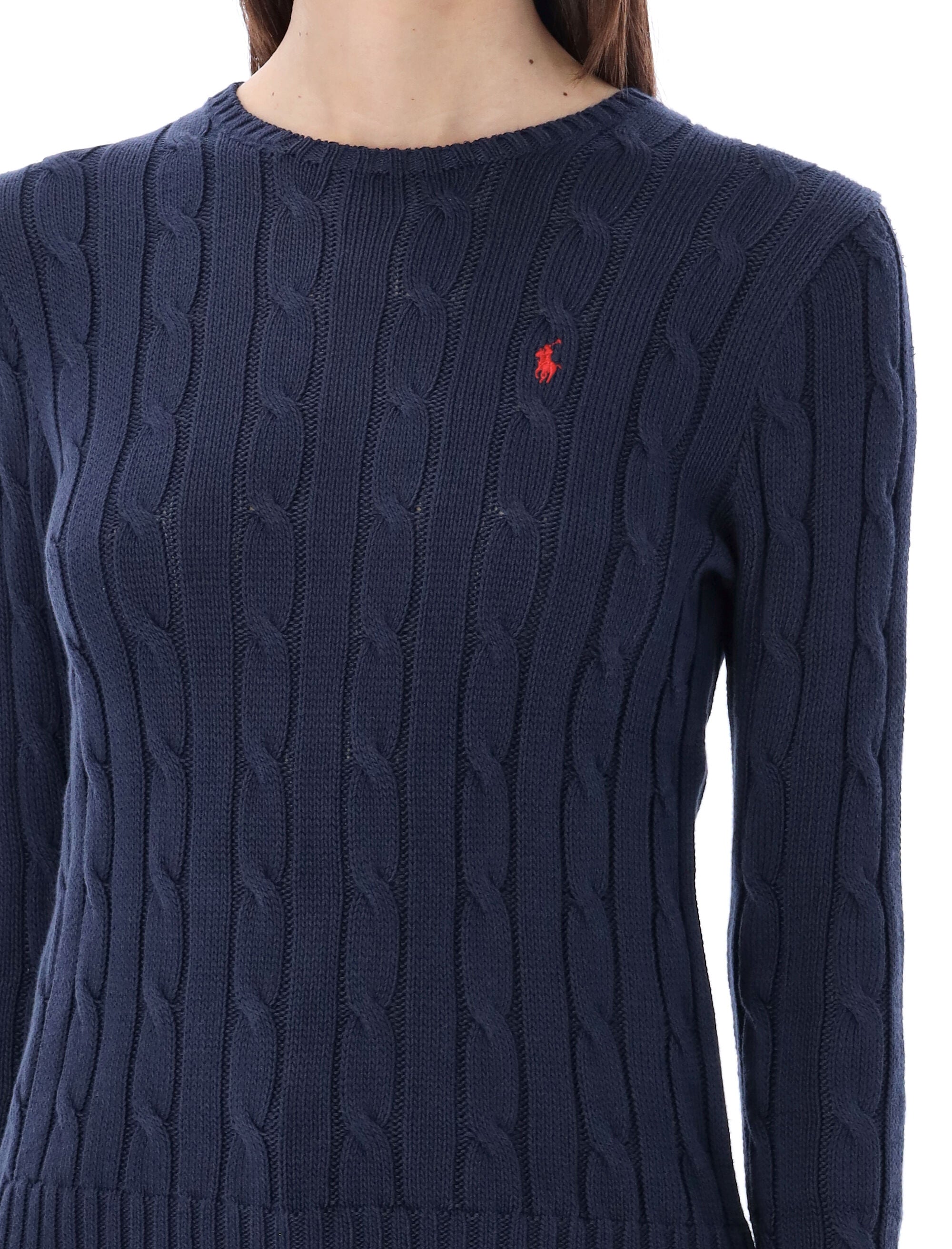 Polo Ralph Lauren touch Julianna cable-knit sweater Hunter Navy Cotton