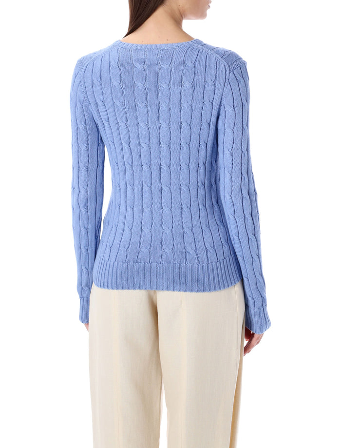 Polo Ralph Lauren touch Julianna cable-knit sweater New Litch Blue Cotton