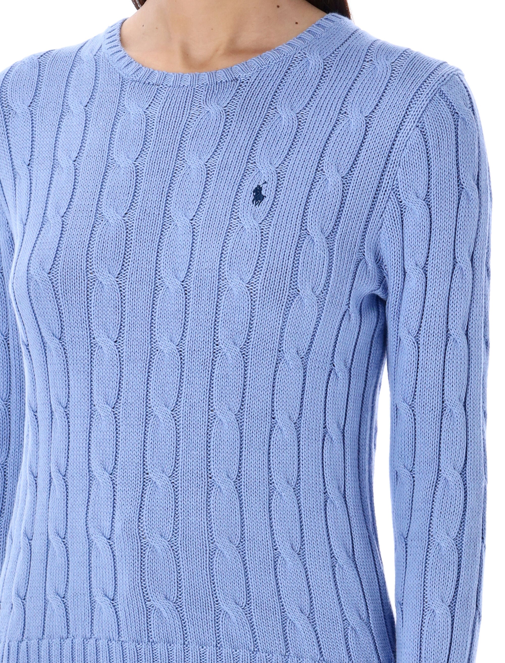 Polo Ralph Lauren touch Julianna cable-knit sweater New Litch Blue Cotton