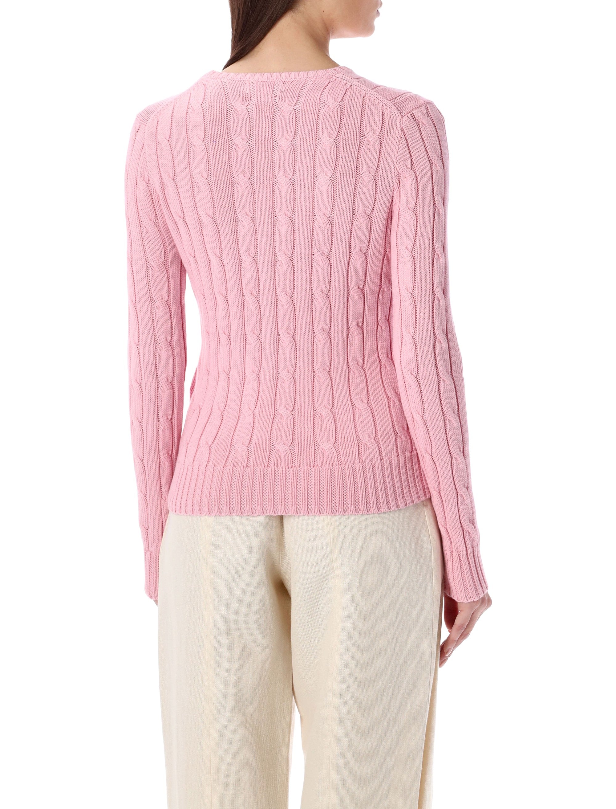 Polo Ralph Lauren touch Julianna cable-knit sweater Carmel Pink Cotton