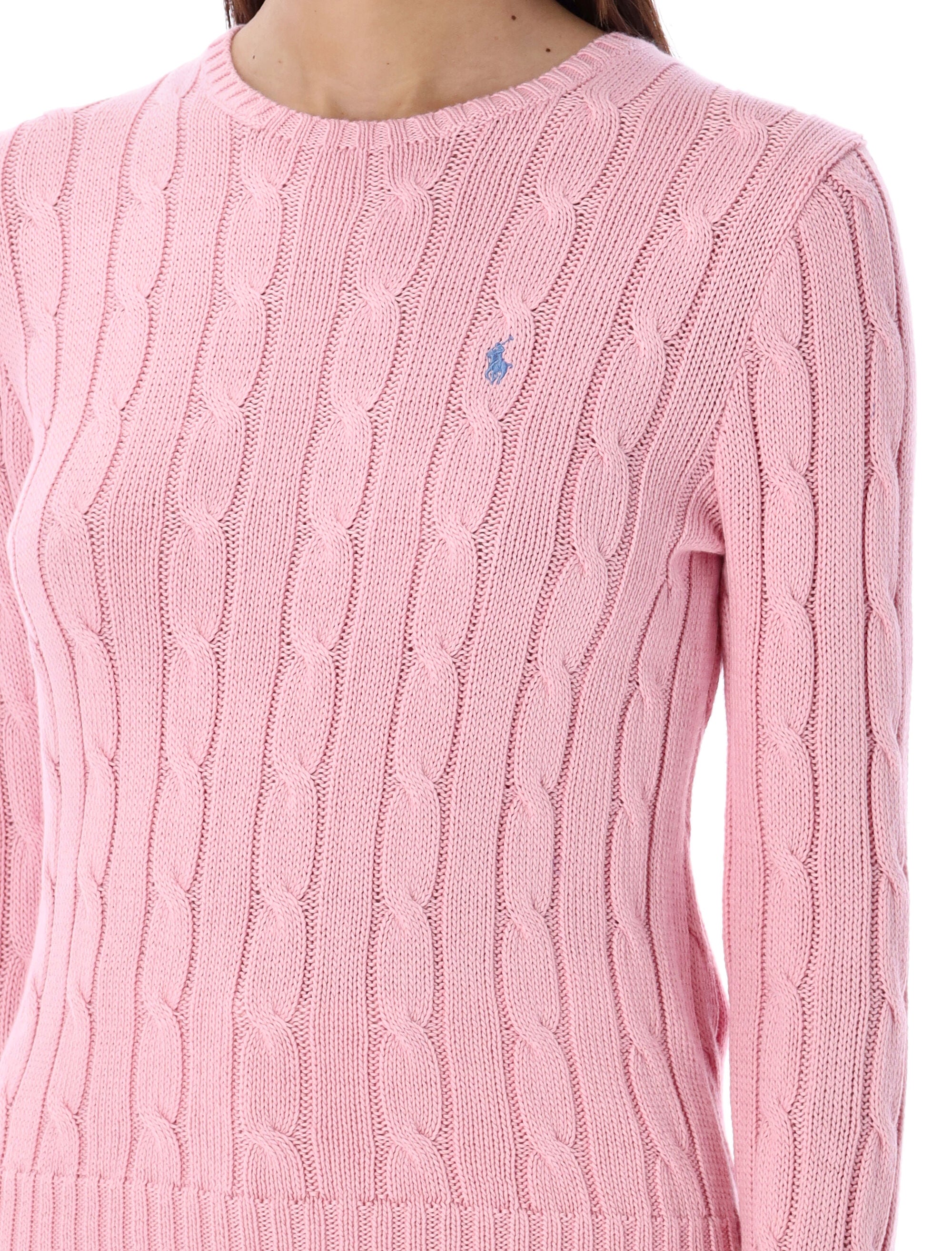 Polo Ralph Lauren touch Julianna cable-knit sweater Carmel Pink Cotton