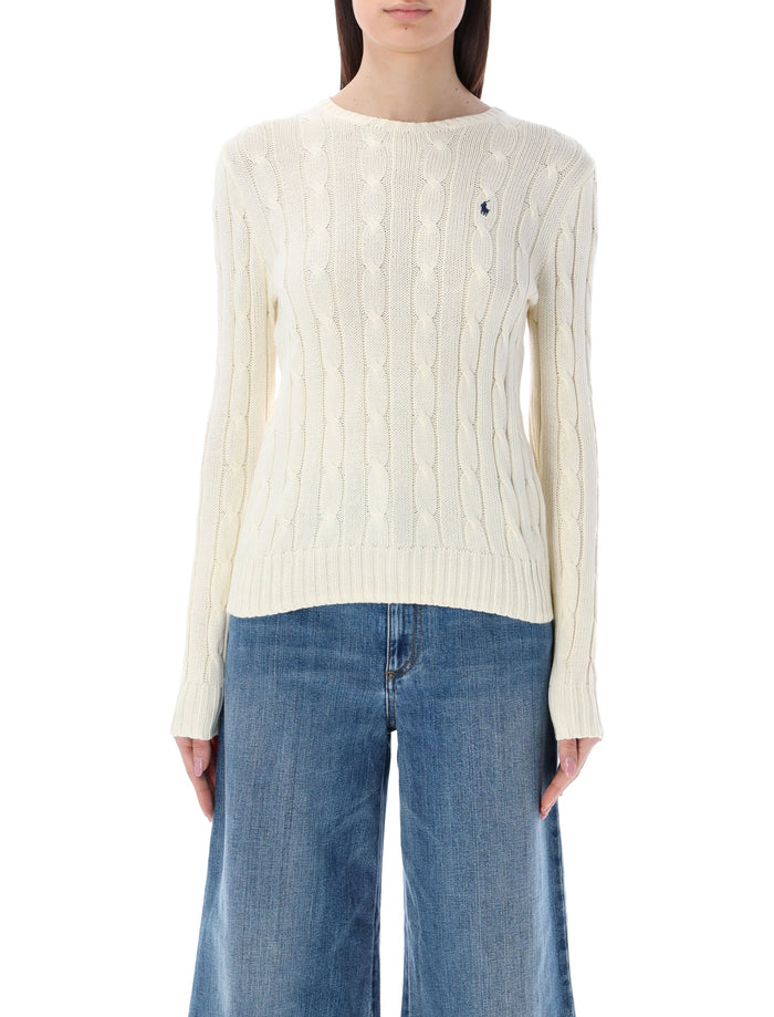 Polo Ralph Lauren touch Julianna cable-knit sweater Cream Cotton