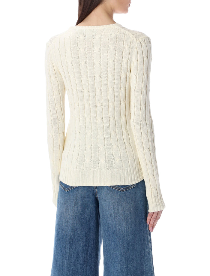 Polo Ralph Lauren touch Julianna cable-knit sweater Cream Cotton