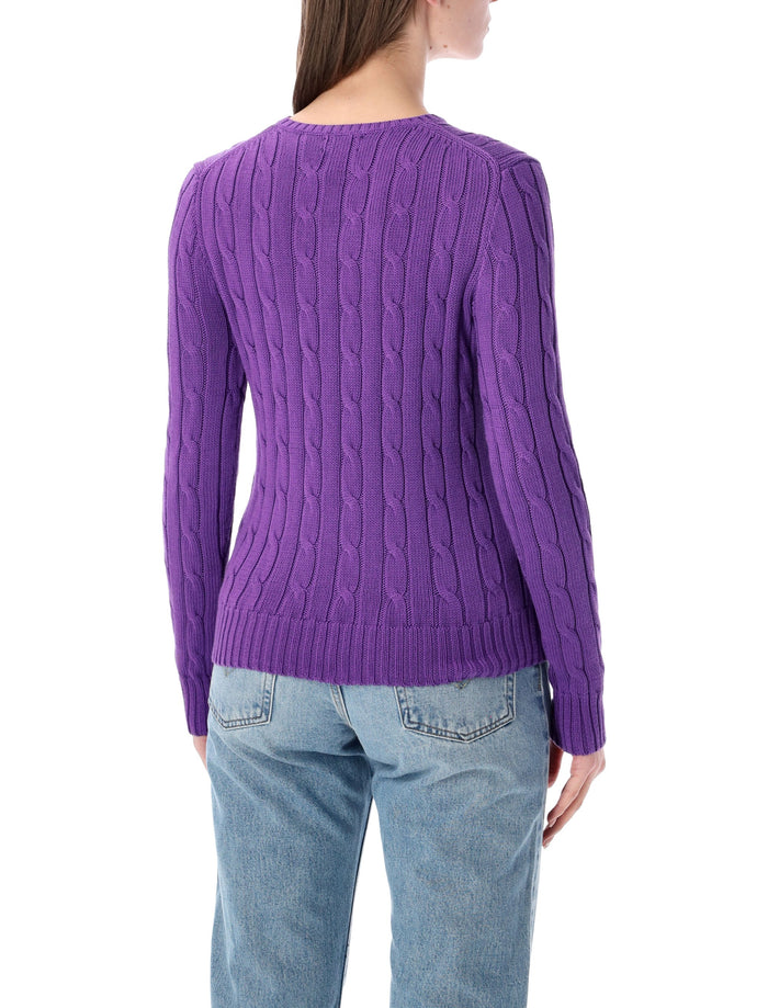 Polo Ralph Lauren touch Julianna cable-knit sweater Magenta Violet Cotton