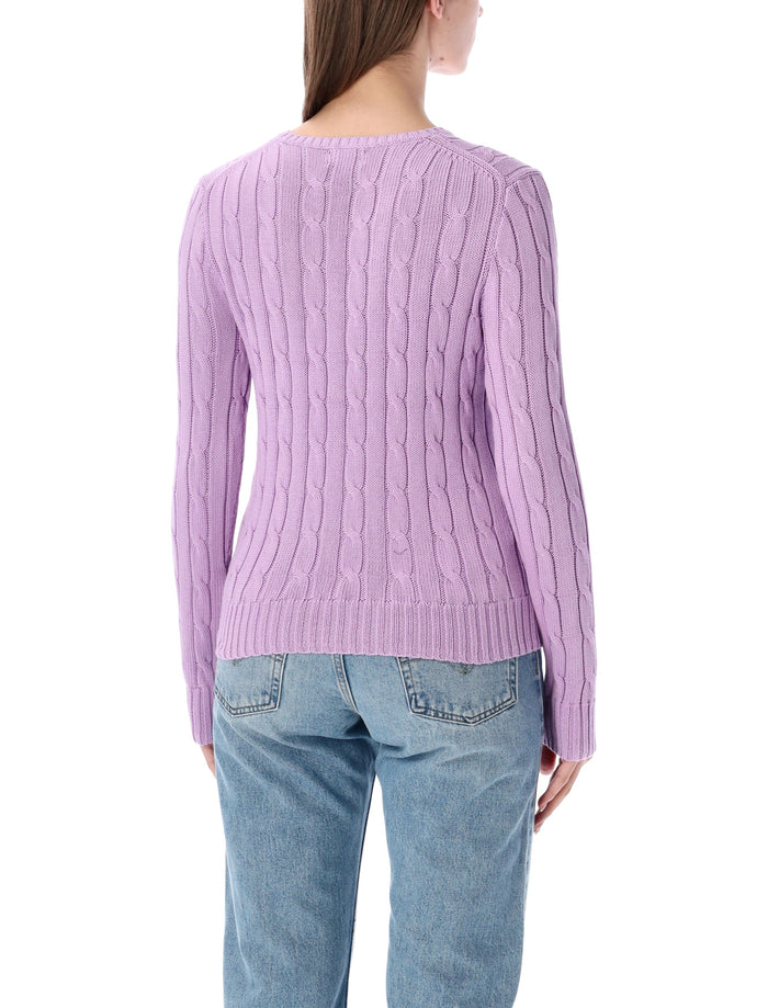Polo Ralph Lauren touch Julianna cable-knit sweater Bright Aster Lillac Cotton