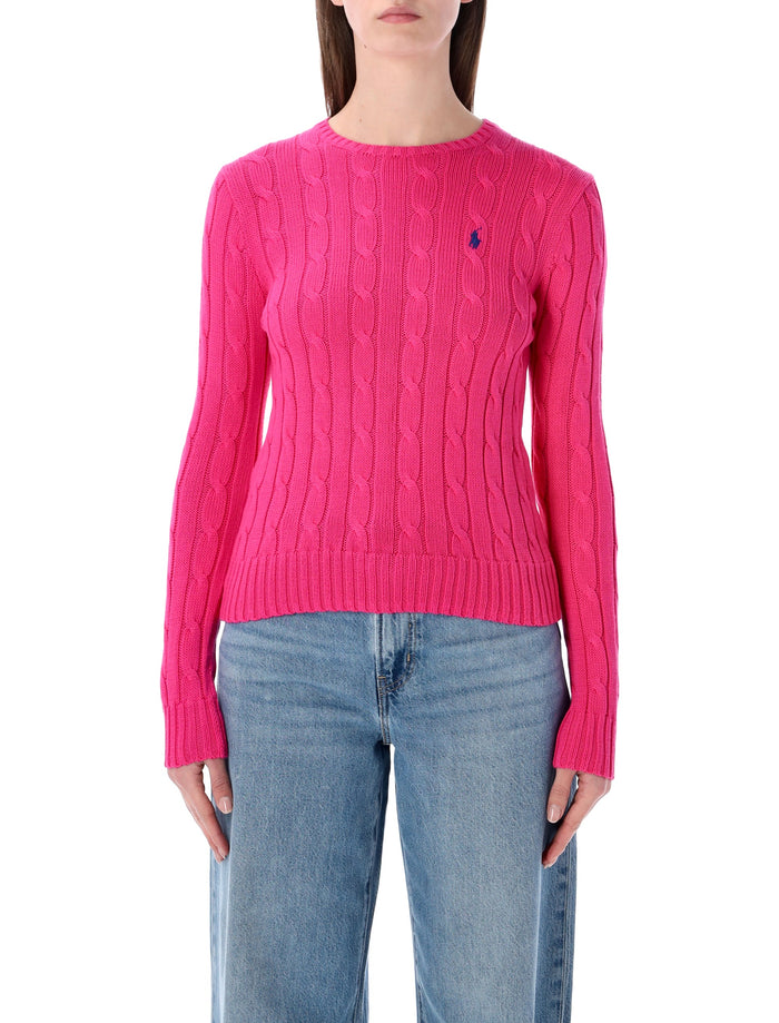 Polo Ralph Lauren touch Julianna cable-knit sweater Accent Pink Cotton