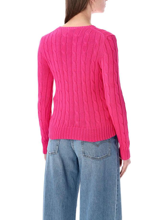 Polo Ralph Lauren touch Julianna cable-knit sweater Accent Pink Cotton