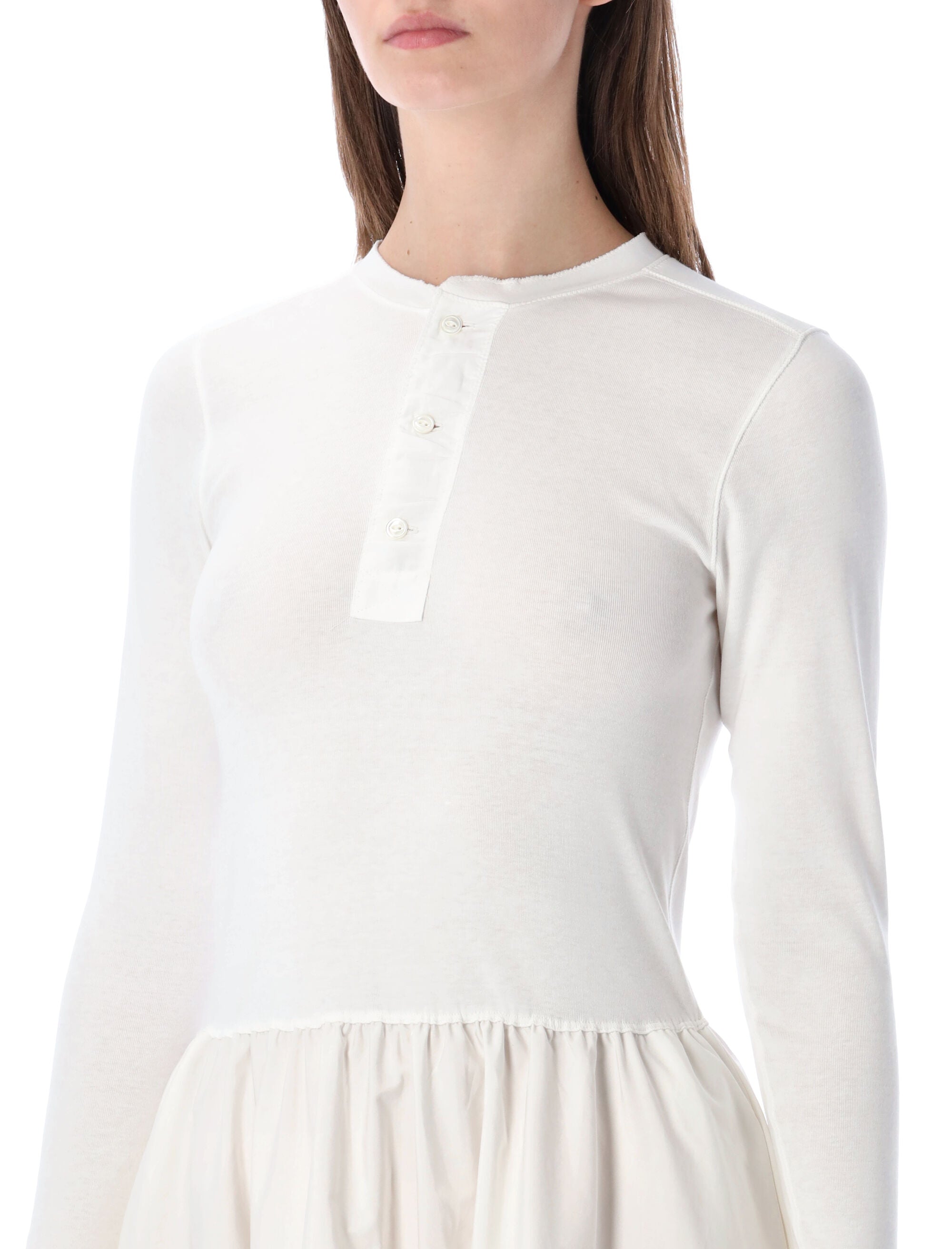 Polo Ralph Lauren cotton Henley long dress Nevis White