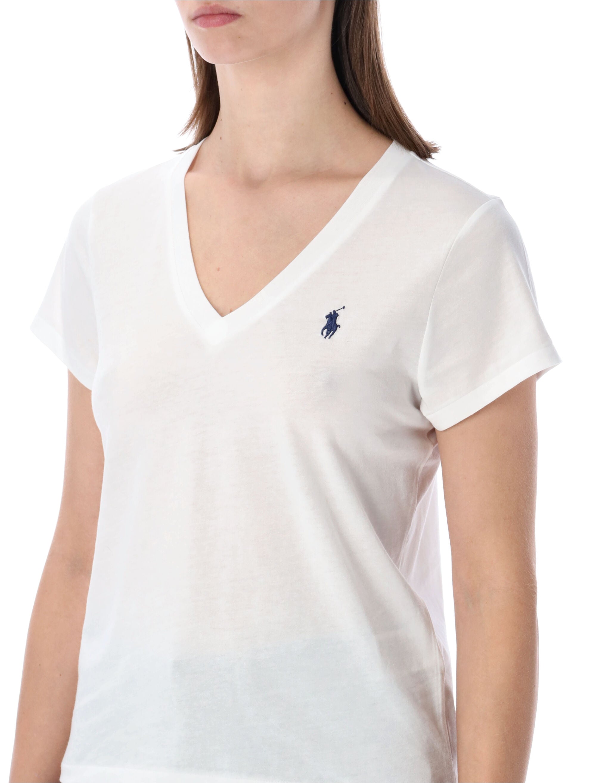Polo Ralph Lauren cotton jersey V-neck T-shirt White