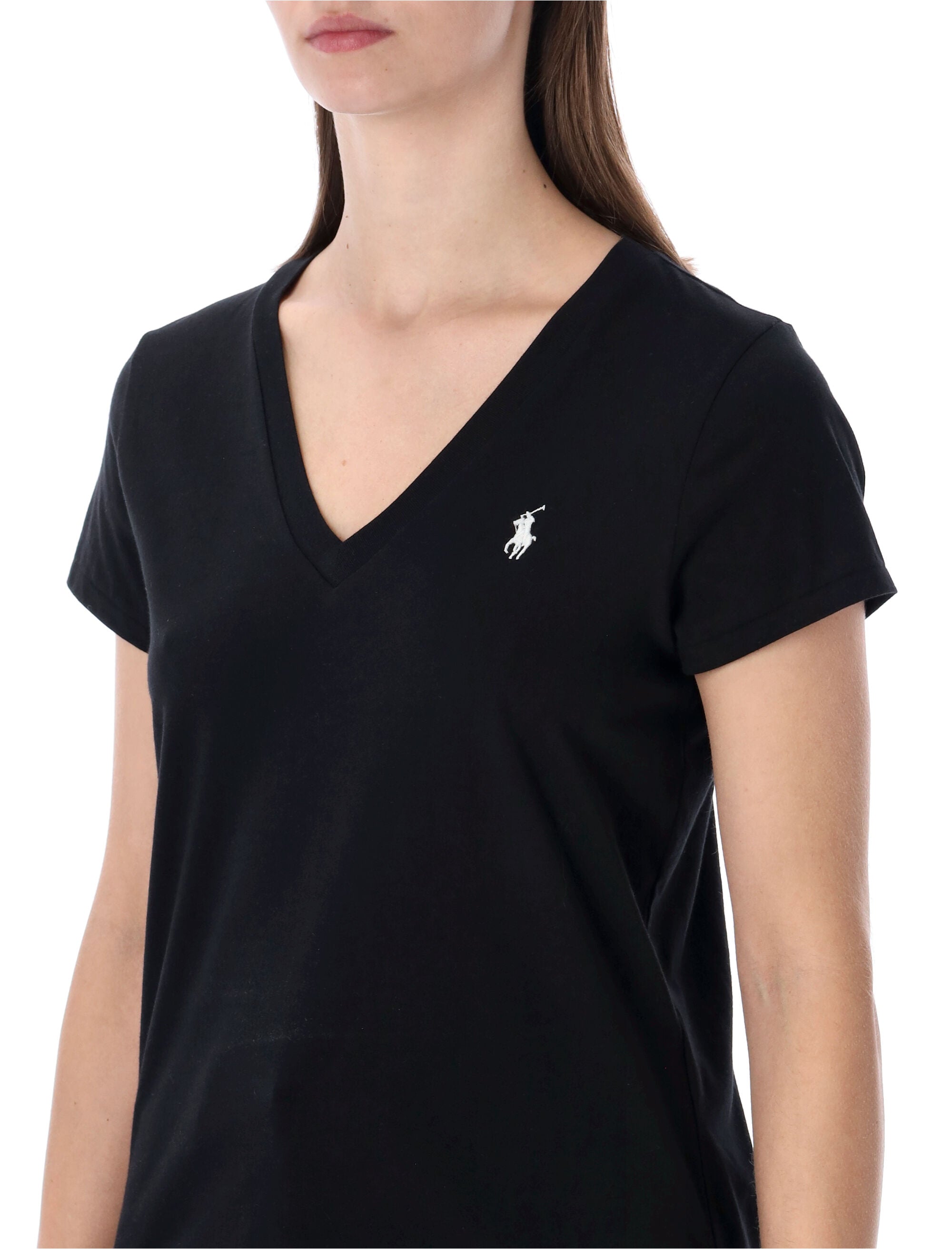 Polo Ralph Lauren cotton jersey V-neck T-shirt Black