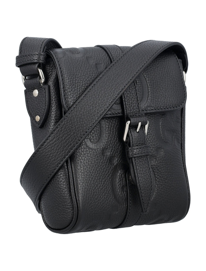 GG Jumbo messenger bag Black/black Calf Skin Shoulder