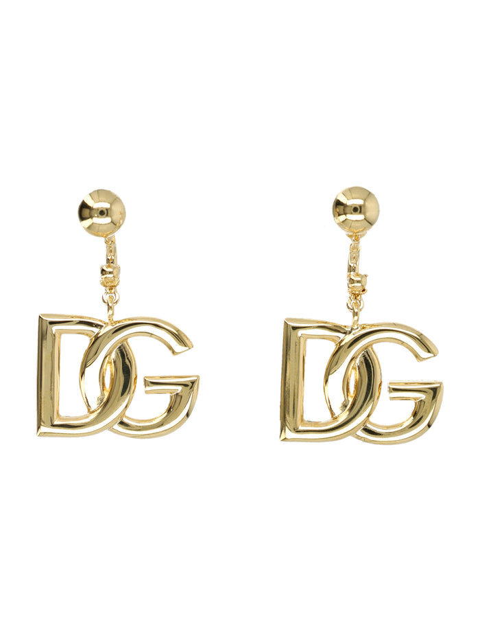 Gold DG Logo Earrings Brass