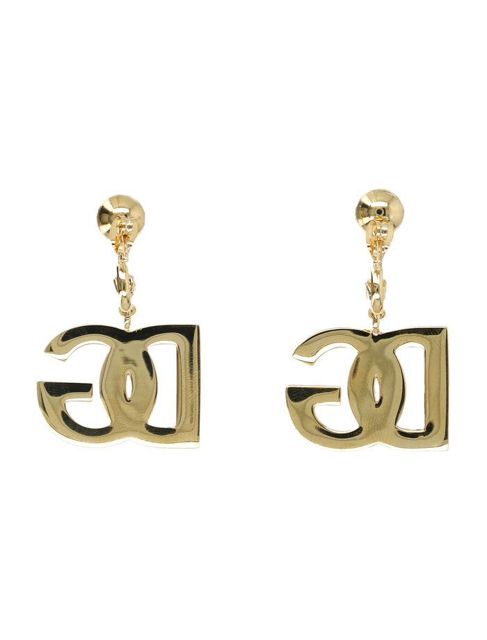 Gold DG Logo Earrings Brass