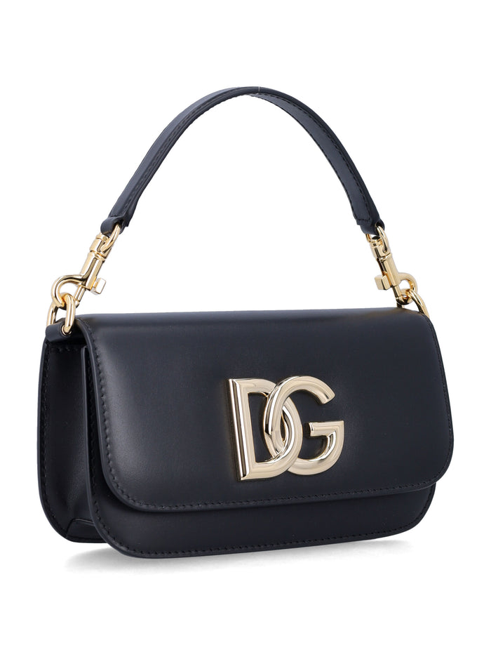 Dolce&gabbana 3.5 Crossbody Bag Black Calf Leather Shoulder